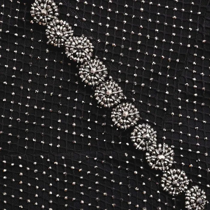 Black Rhinestone Fishnet Crossover Maxi Dress Women Self Portrait Dresses Black Rhinestone Fishnet Crossover Maxi Dress Women Self Portrait Dresses