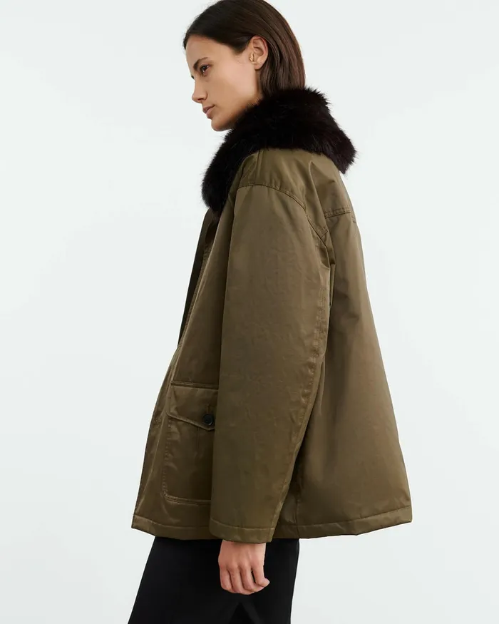 BLAISE PARKA Army Green Black Women Nili Lotan Jackets and Blazers
