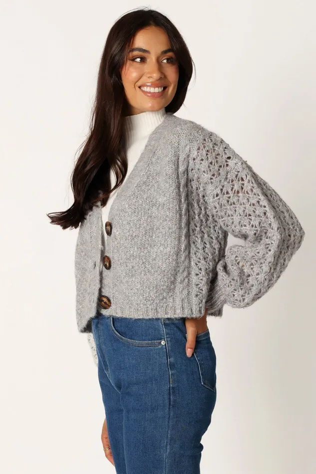 Blakey Cardigan Grey Sweaters Petal and Pup Women
