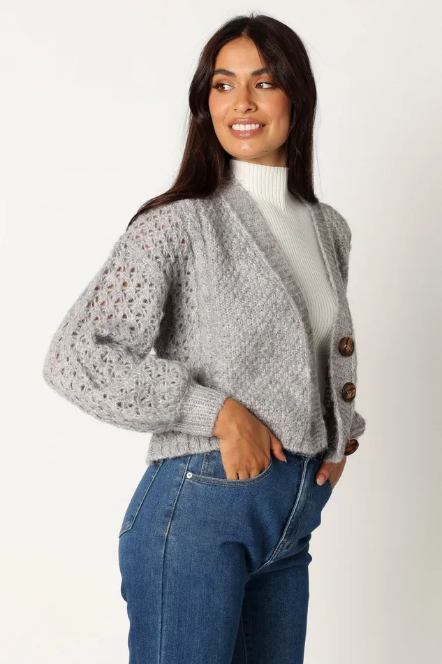 Blakey Cardigan Grey Sweaters Petal and Pup Women