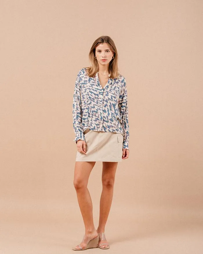 BLOUSE BLEU MAGDA Shop Grace and Mila Patterned Blouses