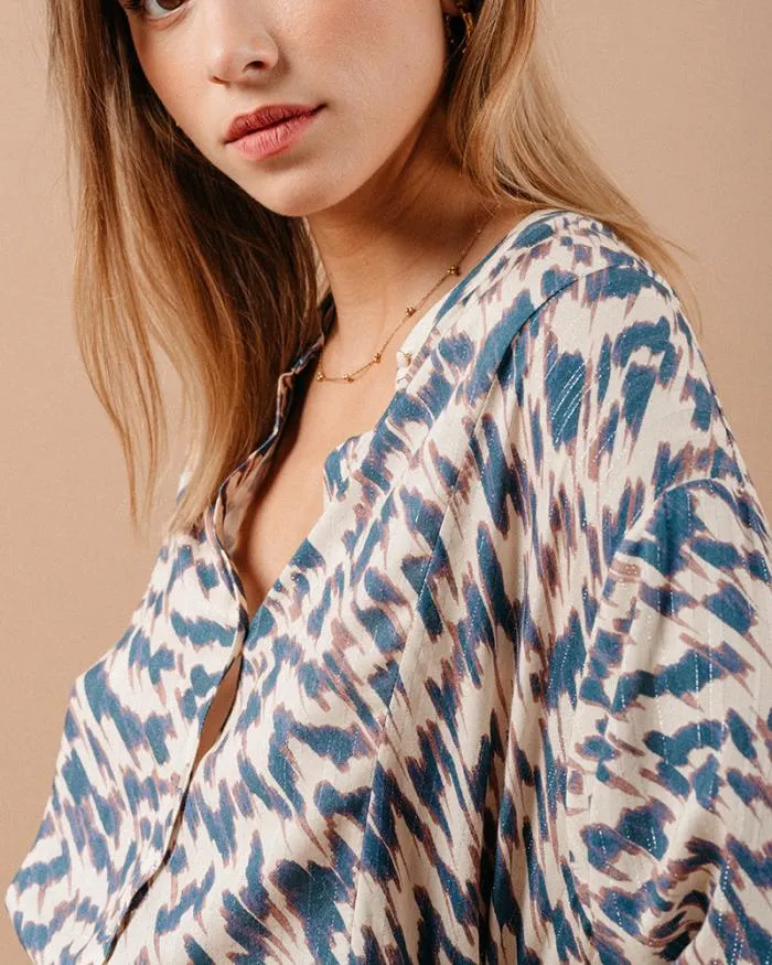 BLOUSE BLEU MAGDA Shop Grace and Mila Patterned Blouses