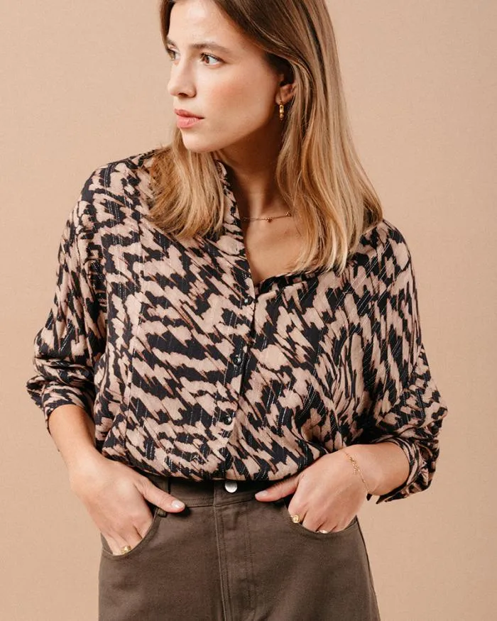 BLOUSE BLEU MAGDA Shop Grace and Mila Patterned Blouses