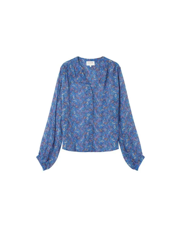 BLOUSE BLEU MARJORIE Shop Grace and Mila Patterned Blouses