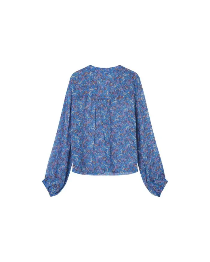BLOUSE BLEU MARJORIE Shop Grace and Mila Patterned Blouses