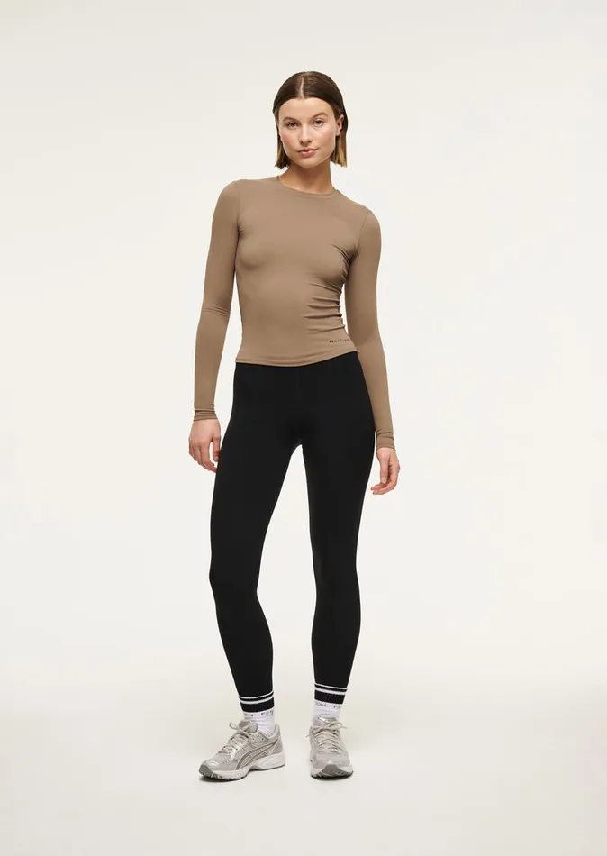 Bodyluxe Women PE Nation FOUNDATION LONG SLEEVE TOP IN FOSSIL