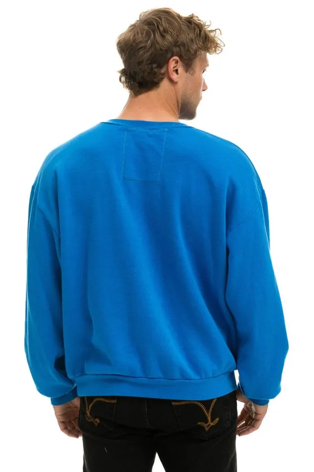 Bolt Gradient Relaxed Crew Sweatshirt 8211 Ocean Rainbow WomenMen Aviator Nation Sweatshirts