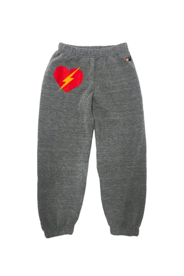 Bolt Heart Sweatpants 8211 Heather Kids Aviator Nation Sweatpants