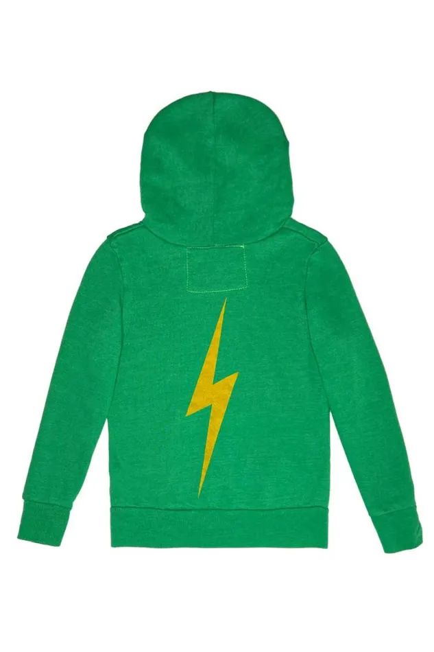 Bolt Print Zip Hoodie 8211 Kelly Green Kids Aviator Nation Hoodies