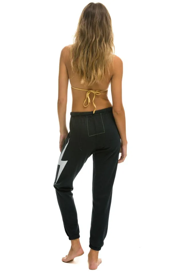 Bolt Sweatpants 8211 Charcoal Women Aviator Nation Sweatpants