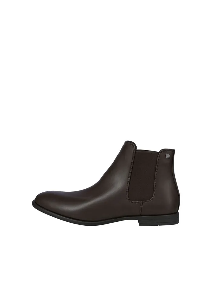 Boots JACK and JONES Mens FAUX LEATHER CHELSEA BOOTS Brown Java Gift for Friend