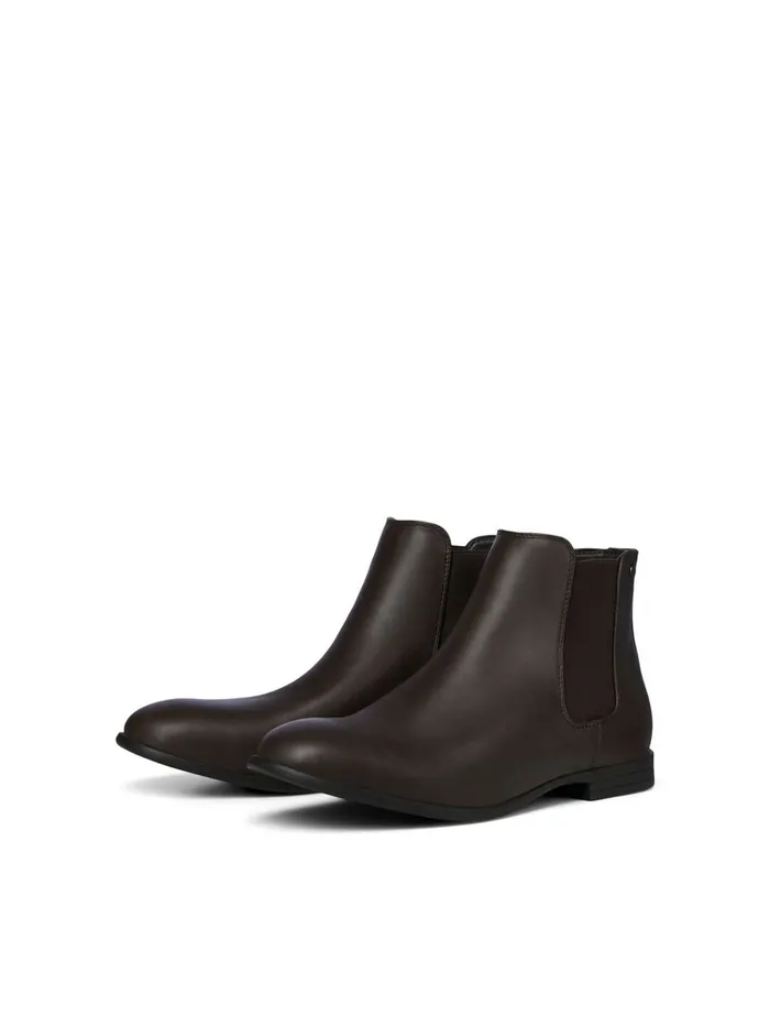 Boots JACK and JONES Mens FAUX LEATHER CHELSEA BOOTS Brown Java Gift for Friend