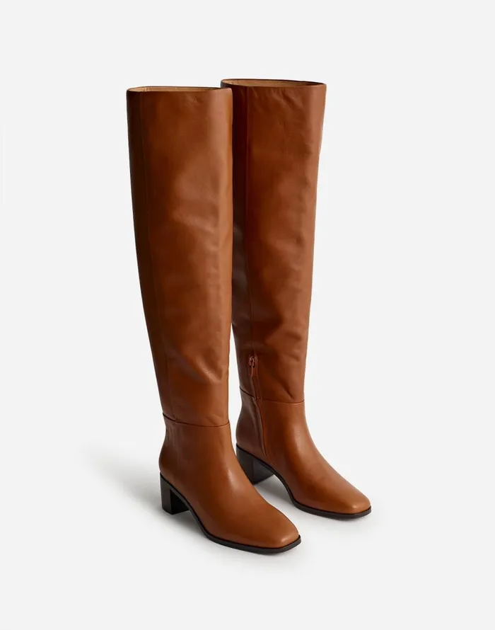 Boots Women Madewell The Adaline OvertheKnee Boot Hazelnut