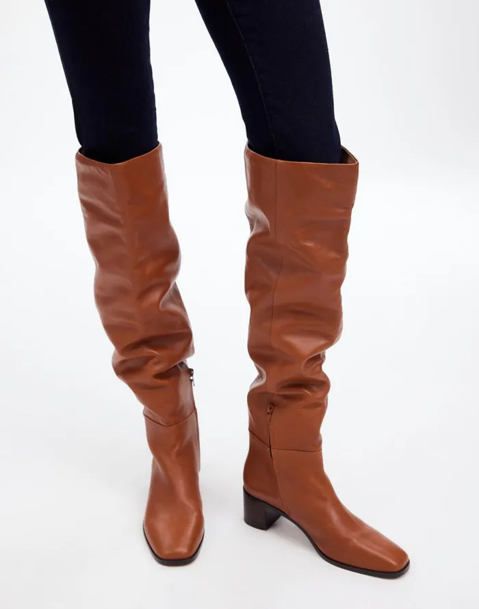 Boots Women Madewell The Adaline OvertheKnee Boot Hazelnut