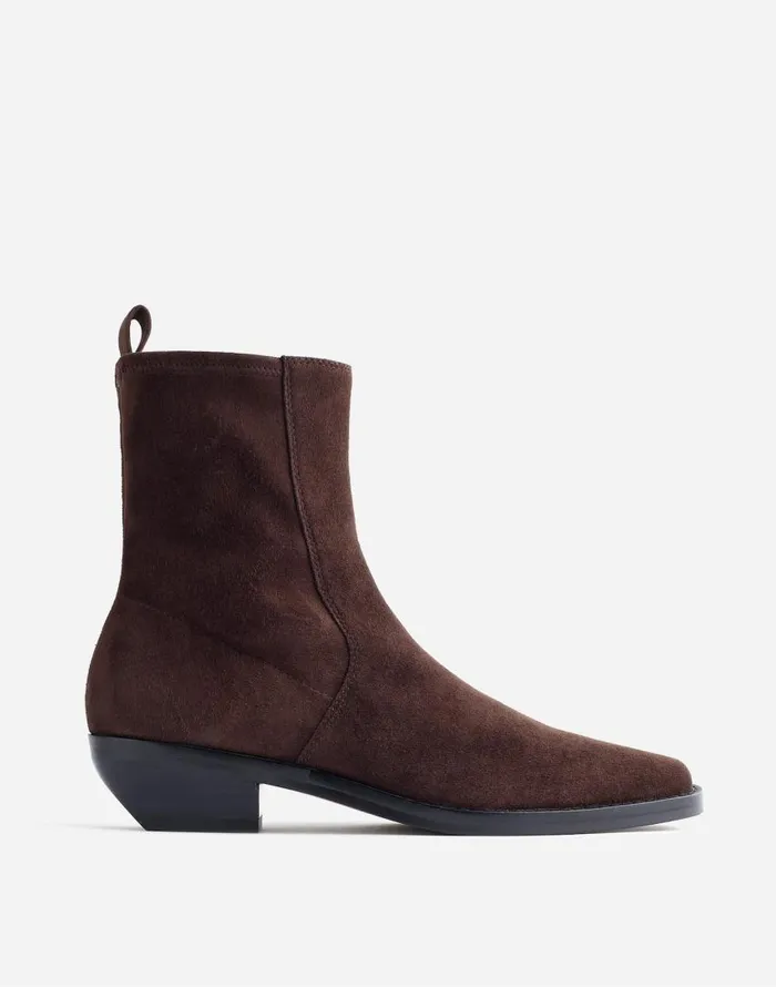 Boots Women Madewell The Idris Ankle Boot Dark Carob