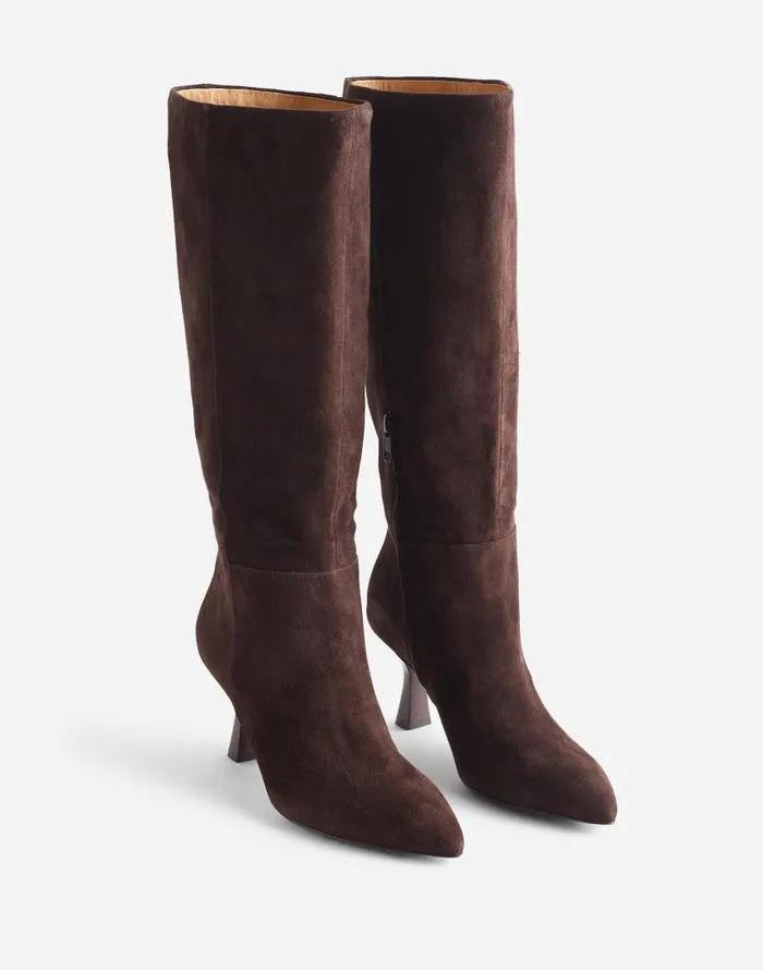 Boots Women Madewell The Justine Knee Boot With Extended Calf Dark Carob