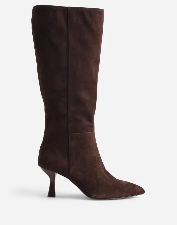 Boots Women Madewell The Justine Knee Boot With Extended Calf Dark Carob