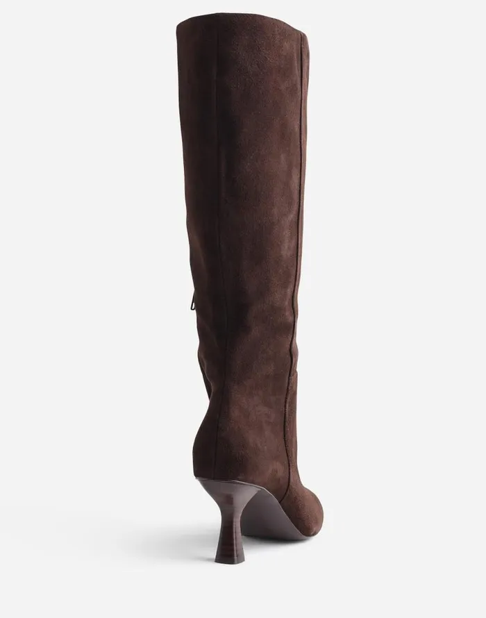 Boots Women Madewell The Justine Knee Boot With Extended Calf Dark Carob