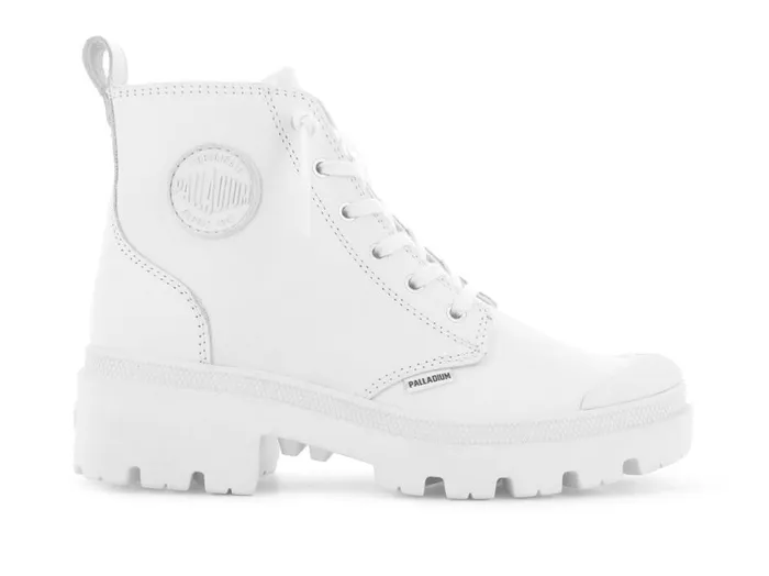 Boots Women PALLADIUM PALLABASE LEATHER Whiteblack