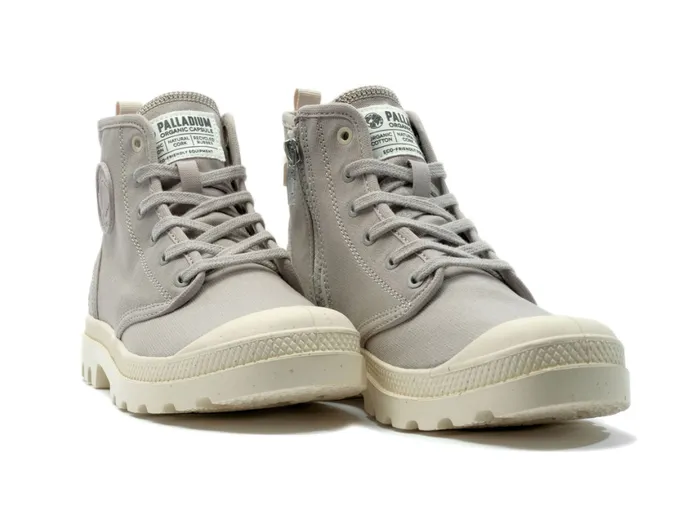Boots Women PALLADIUM PAMPA HI ZIP ORGANIC Grey Berry Boots Women PALLADIUM PAMPA HI ZIP ORGANIC Grey Berry