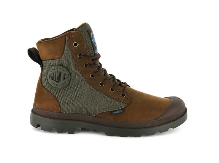 Boots Women PALLADIUM PAMPA SPORT CUFF WPN Bridle Brownmoon Mist