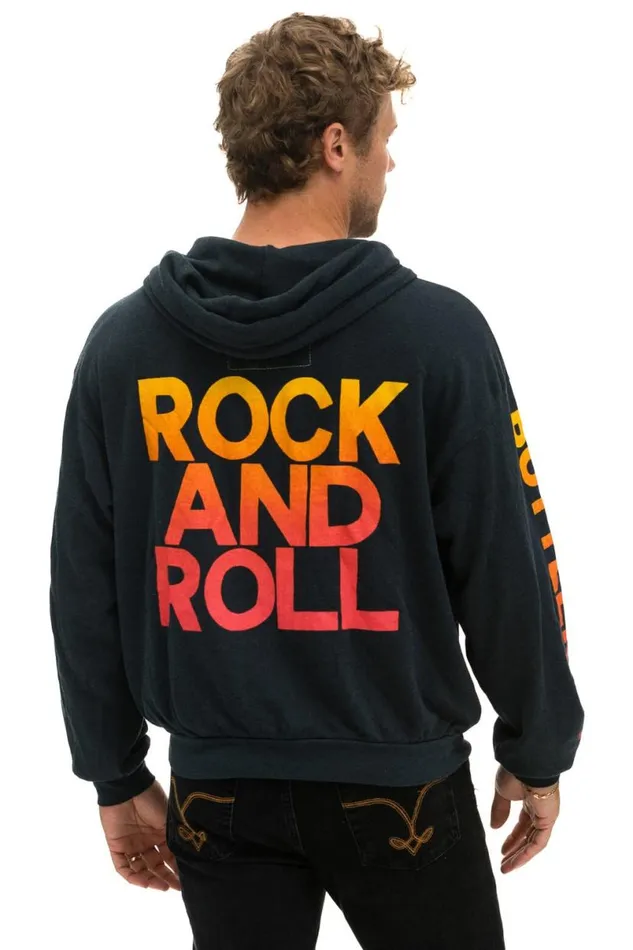 Bottlerock 2024 Relaxed Zip Hoodie 8211 Charcoal WomenMen Aviator Nation Hoodies
