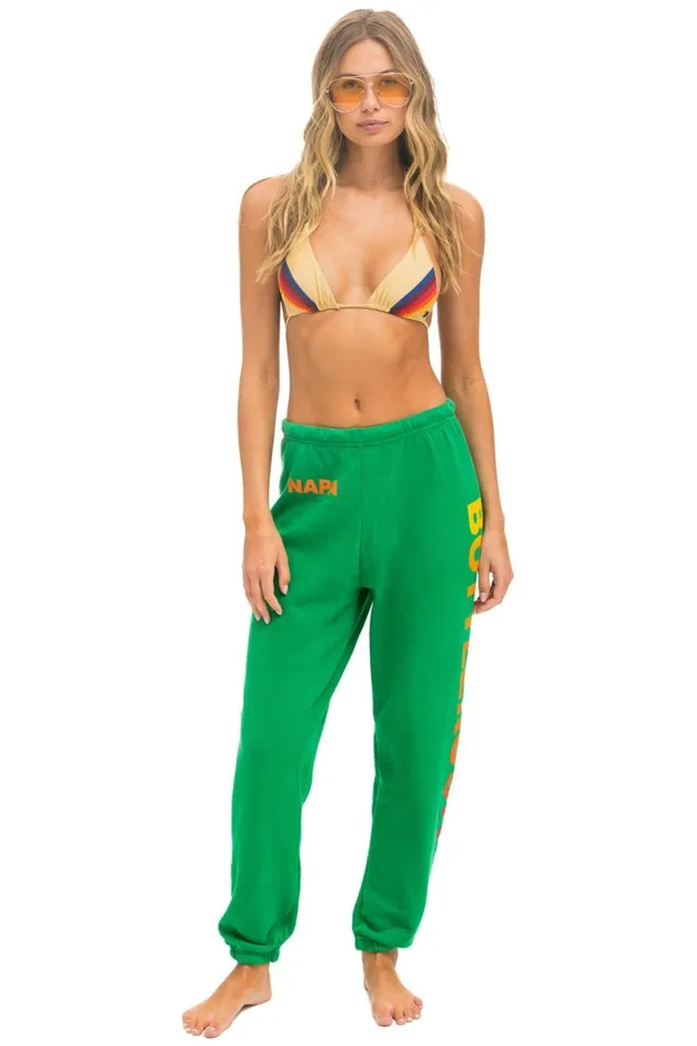 Bottlerock 2024 Sweatpants 8211 Kelly Green Women Aviator Nation Sweatpants