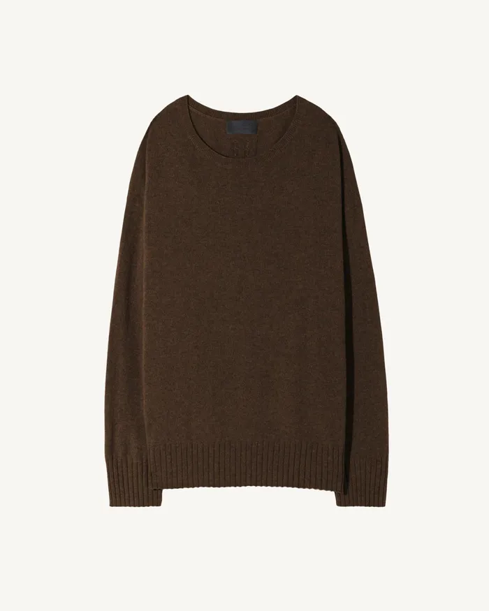 BOYFRIEND SWEATER Ivory Women Nili Lotan Knits and Sweaters