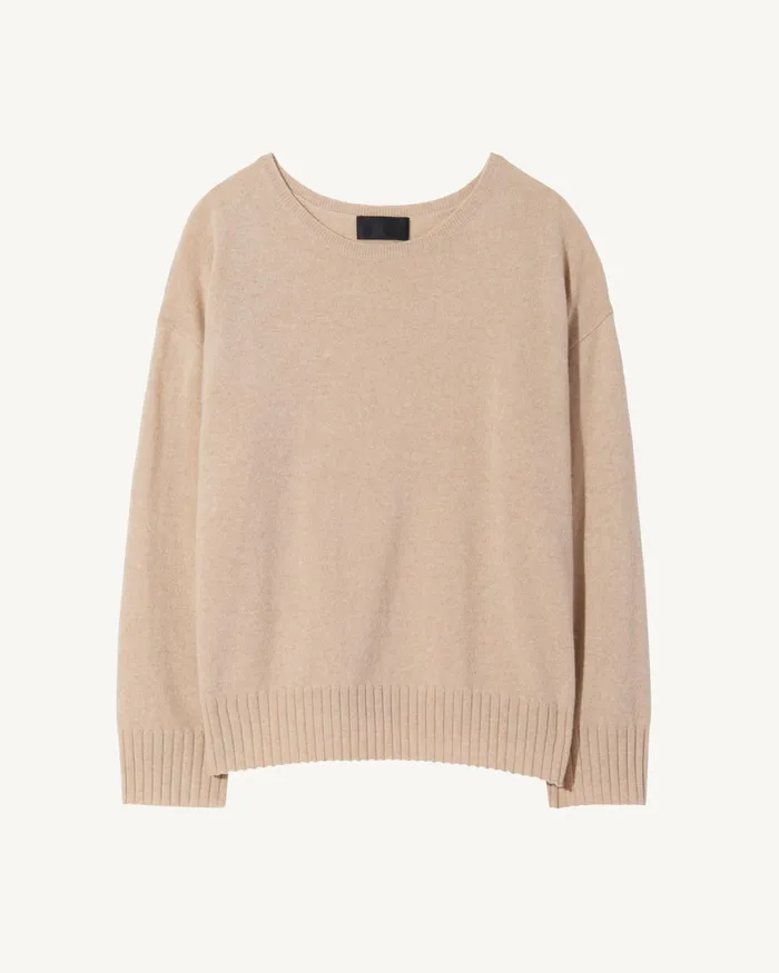 BOYFRIEND SWEATER Ivory Women Nili Lotan Knits and Sweaters