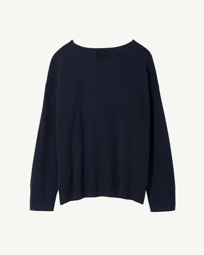 BOYFRIEND SWEATER Ivory Women Nili Lotan Knits and Sweaters