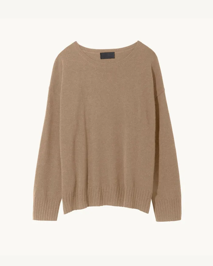 BOYFRIEND SWEATER Ivory Women Nili Lotan Knits and Sweaters