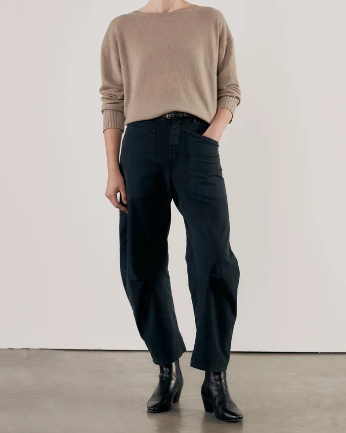 BOYFRIEND SWEATER Ivory Women Nili Lotan Knits and Sweaters