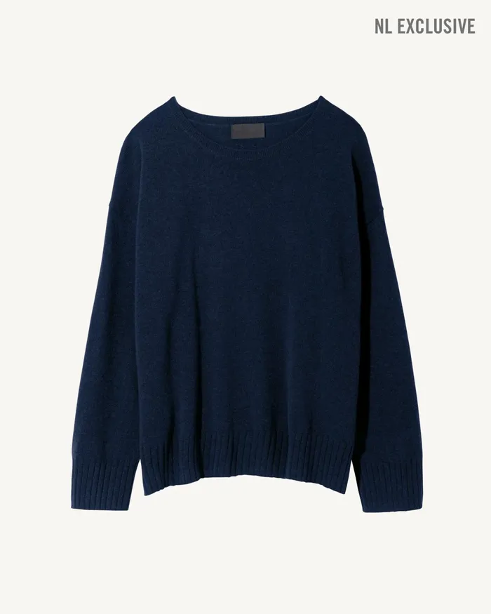 BOYFRIEND SWEATER Ivory Women Nili Lotan Knits and Sweaters