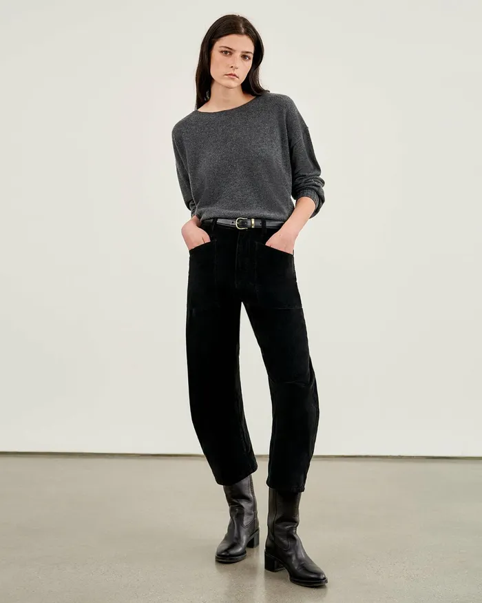 BOYFRIEND SWEATER Ivory Women Nili Lotan Knits and Sweaters