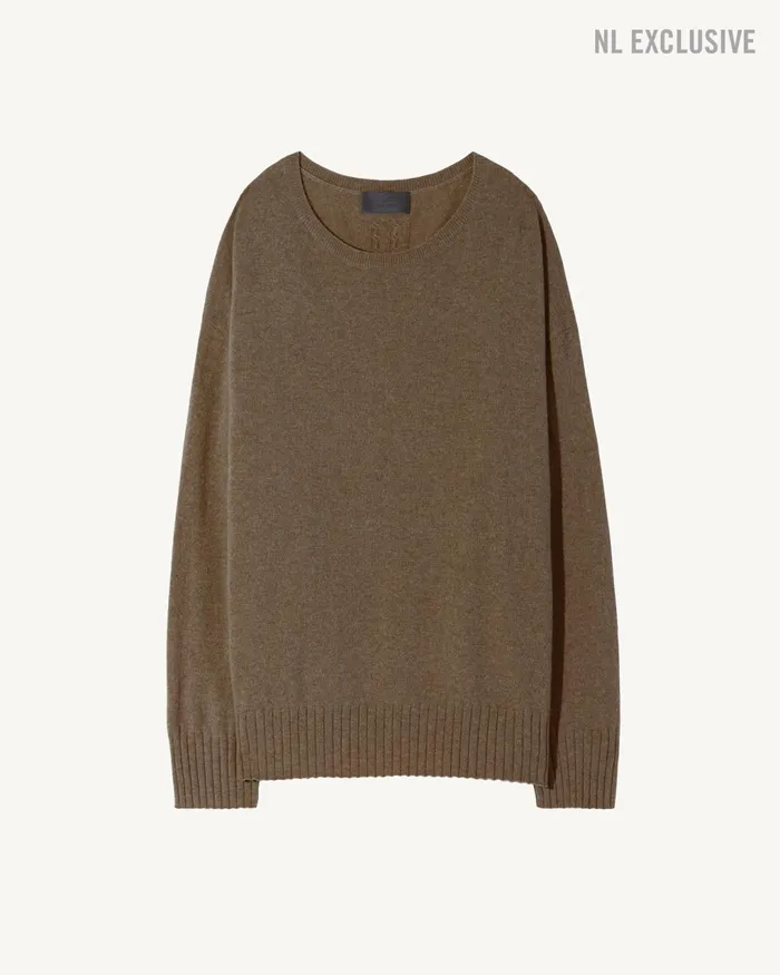 BOYFRIEND SWEATER Ivory Women Nili Lotan Knits and Sweaters
