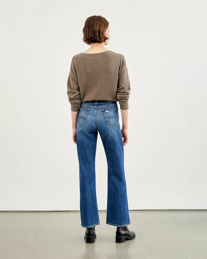 BOYFRIEND SWEATER Ivory Women Nili Lotan Knits and Sweaters