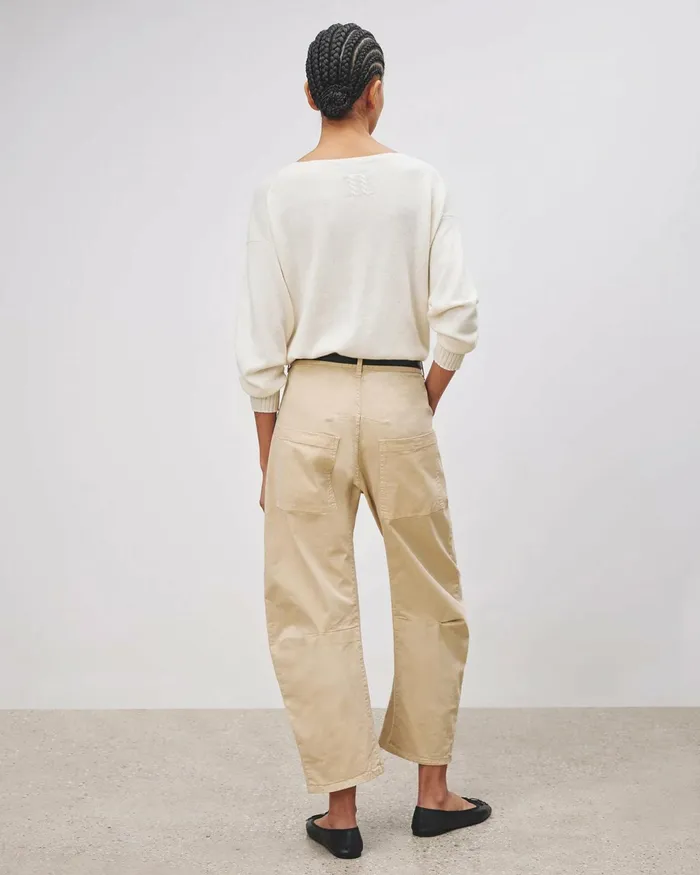 BOYFRIEND SWEATER Ivory Women Nili Lotan Knits and Sweaters