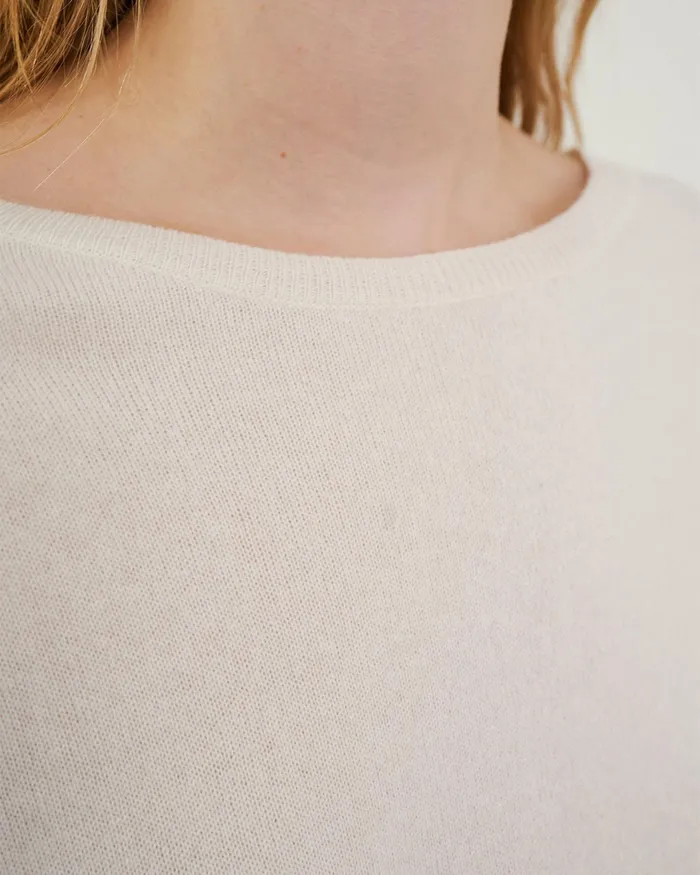 BOYFRIEND SWEATER Ivory Women Nili Lotan Knits and Sweaters