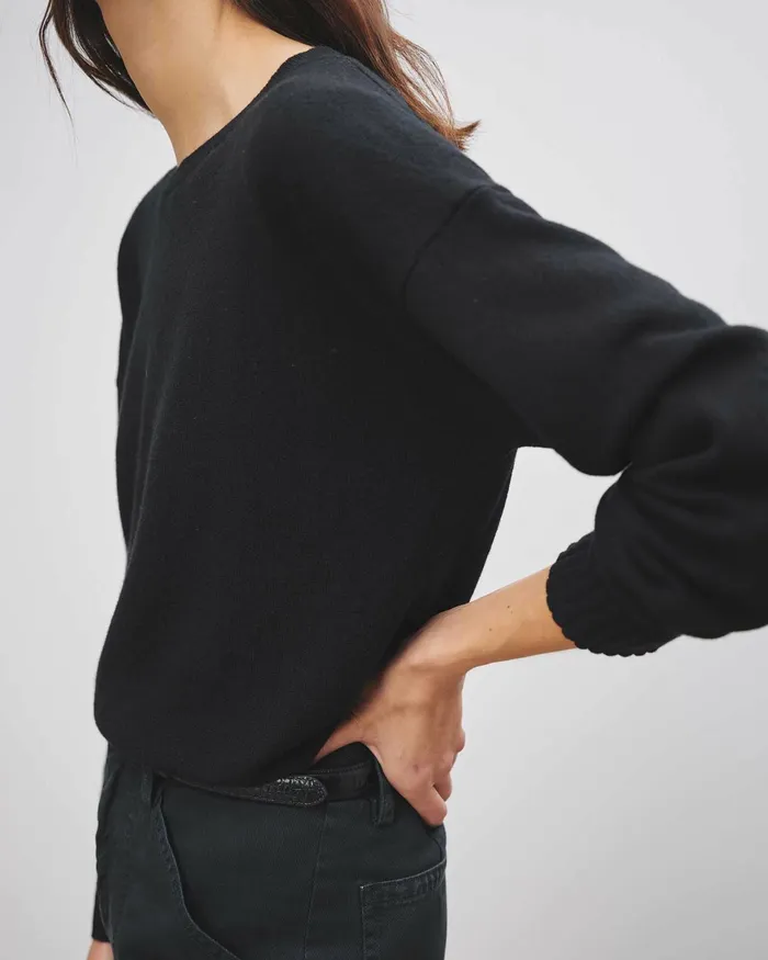 BOYFRIEND SWEATER Ivory Women Nili Lotan Knits and Sweaters