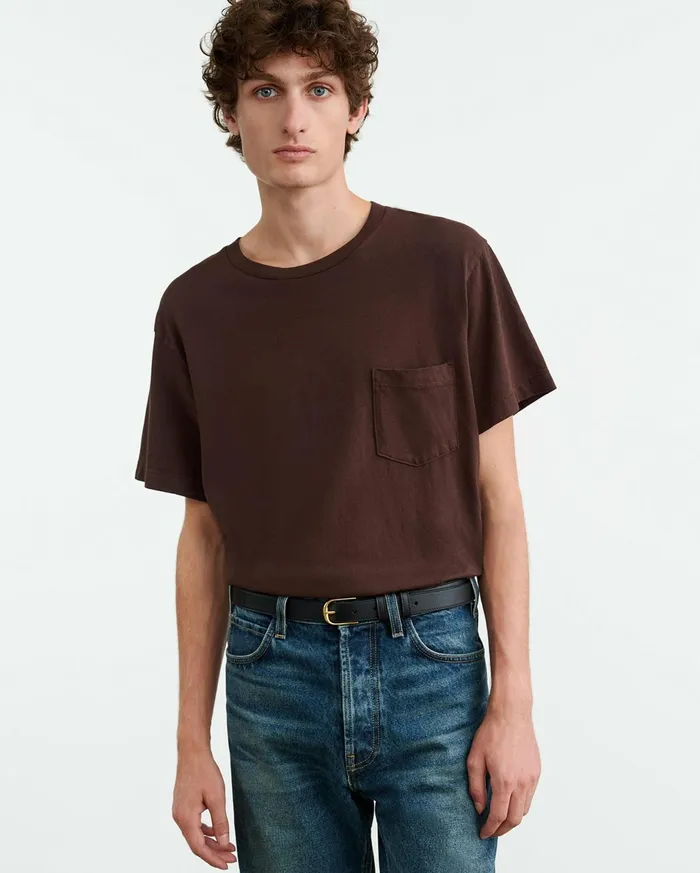 BRANDON TEE Cocoa Men Nili Lotan Tees