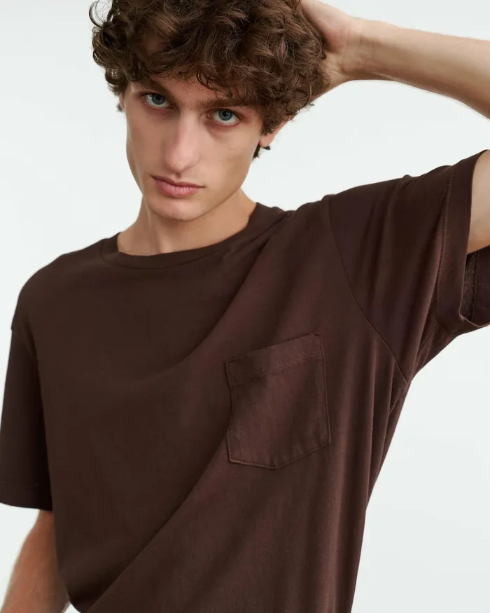 BRANDON TEE Cocoa Men Nili Lotan Tees