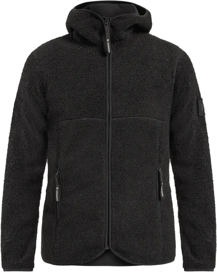 Bror Men039s FullZip 3 Black Men Didriksons Fleece and Midlayers