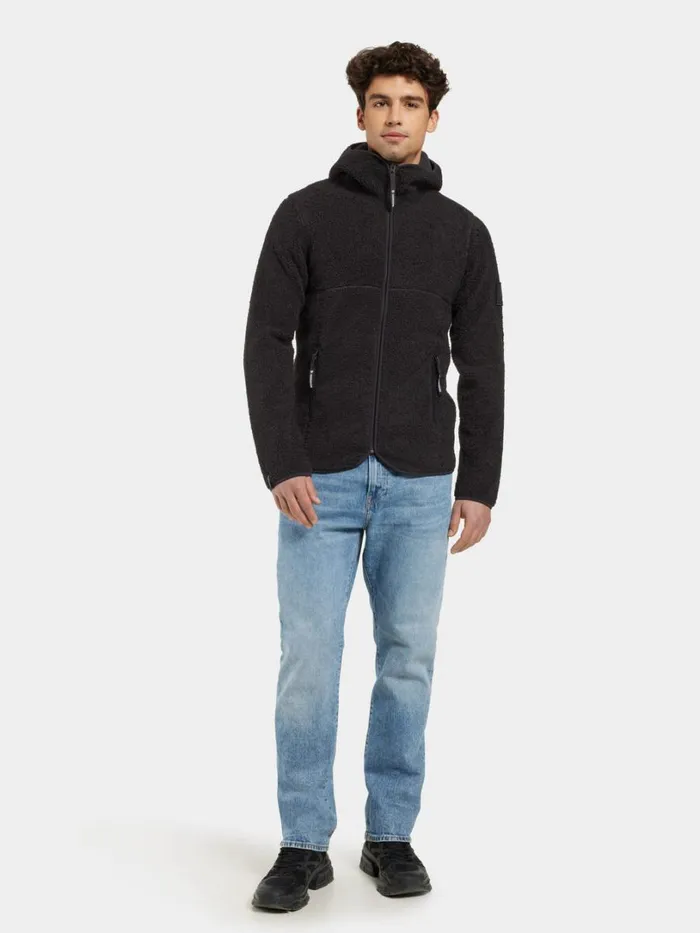 Bror Men039s FullZip 3 Black Men Didriksons Fleece and Midlayers