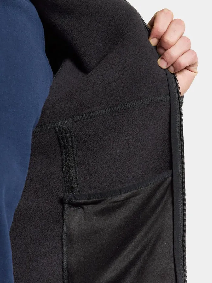 Bror Men039s FullZip 3 Black Men Didriksons Fleece and Midlayers
