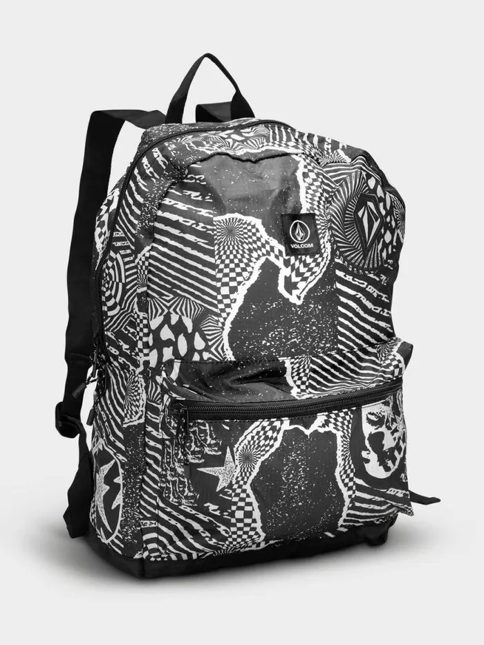 Bt Packable Backpack 8211 Black White Mens Volcom Bags and Backpacks