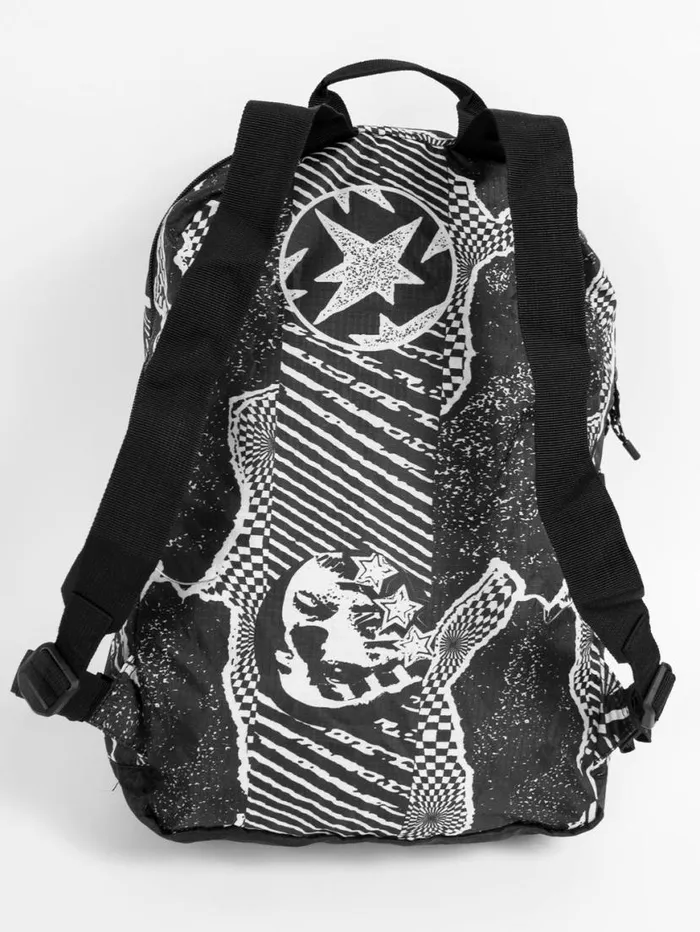 Bt Packable Backpack 8211 Black White Mens Volcom Bags and Backpacks