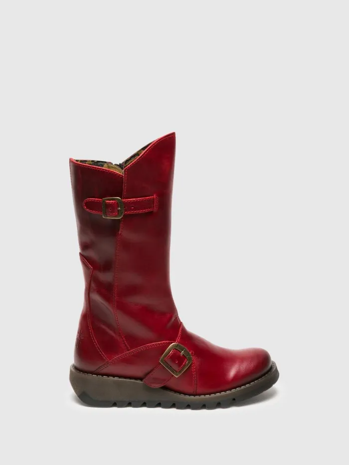 Buckle Boots MES 2 RED Women Fly London Boots