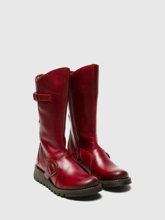 Buckle Boots MES 2 RED Women Fly London Boots