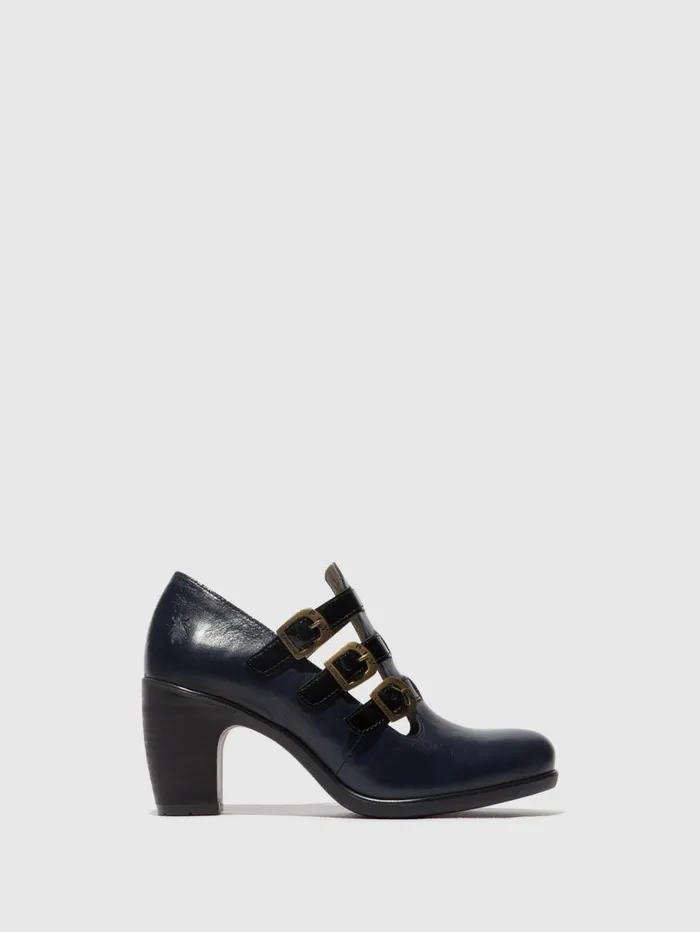 Buckle Shoes KACY011FLY NAVYBLACK Women Fly London Shoes