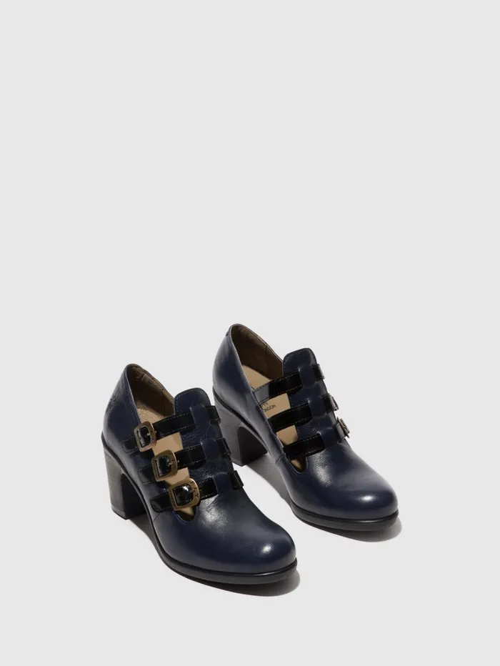 Buckle Shoes KACY011FLY NAVYBLACK Women Fly London Shoes